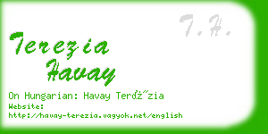 terezia havay business card